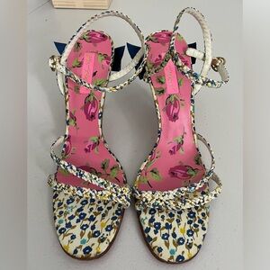 LIMITED EDITION Betsey Johnson BLUE BOW Floral STILETTO Size 10M